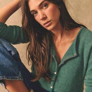 Sezane Gaspard Cardigan Sage - Size S